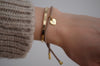 Engraved Gold Heart Bracelet
