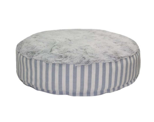Round Dog Cushion Hamptons Light Grey