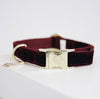 Dog Collar Corduroy Bordeaux