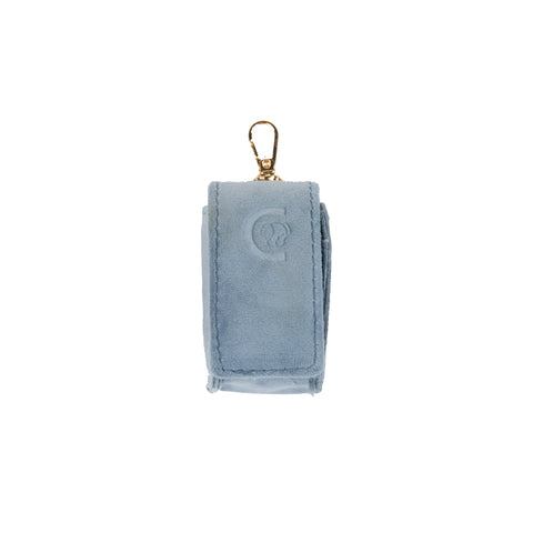 Poop Bag Square Velvet Light Blue