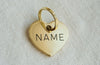 Heart Shaped Brass Dog Tag - Regular