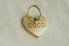 Heart Shaped Brass Dog Tag - Regular