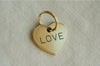 Heart Shaped Brass Dog Tag - Regular