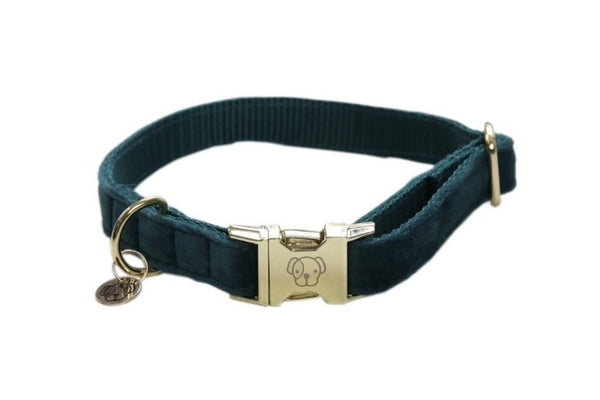 Dog Collar Velvet Emerald