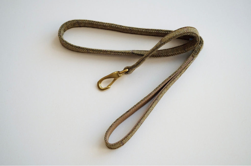 Tweed Dog Leash Beige