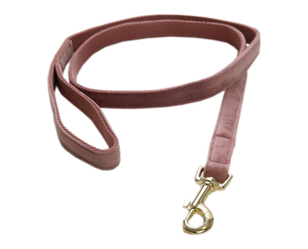 Dog Leash Velvet Old Rose