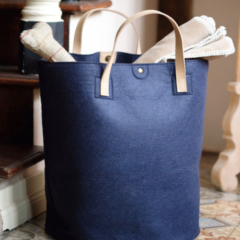 Felt Storage Basket Navy