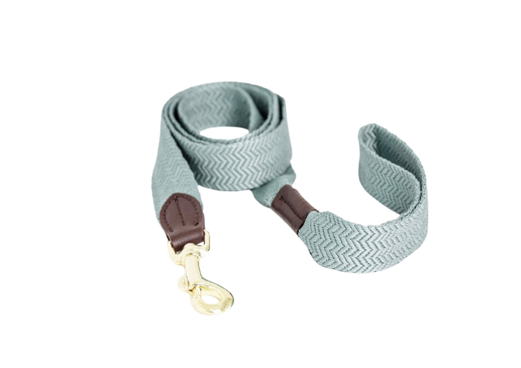 Dog Leash Jacquard Light Blue